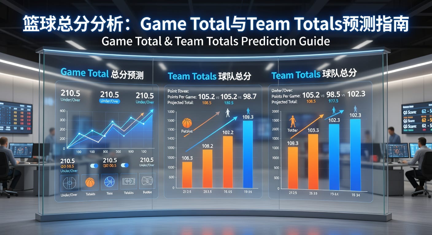 篮球总分 game total team totals：比分盘与球队分盘解析